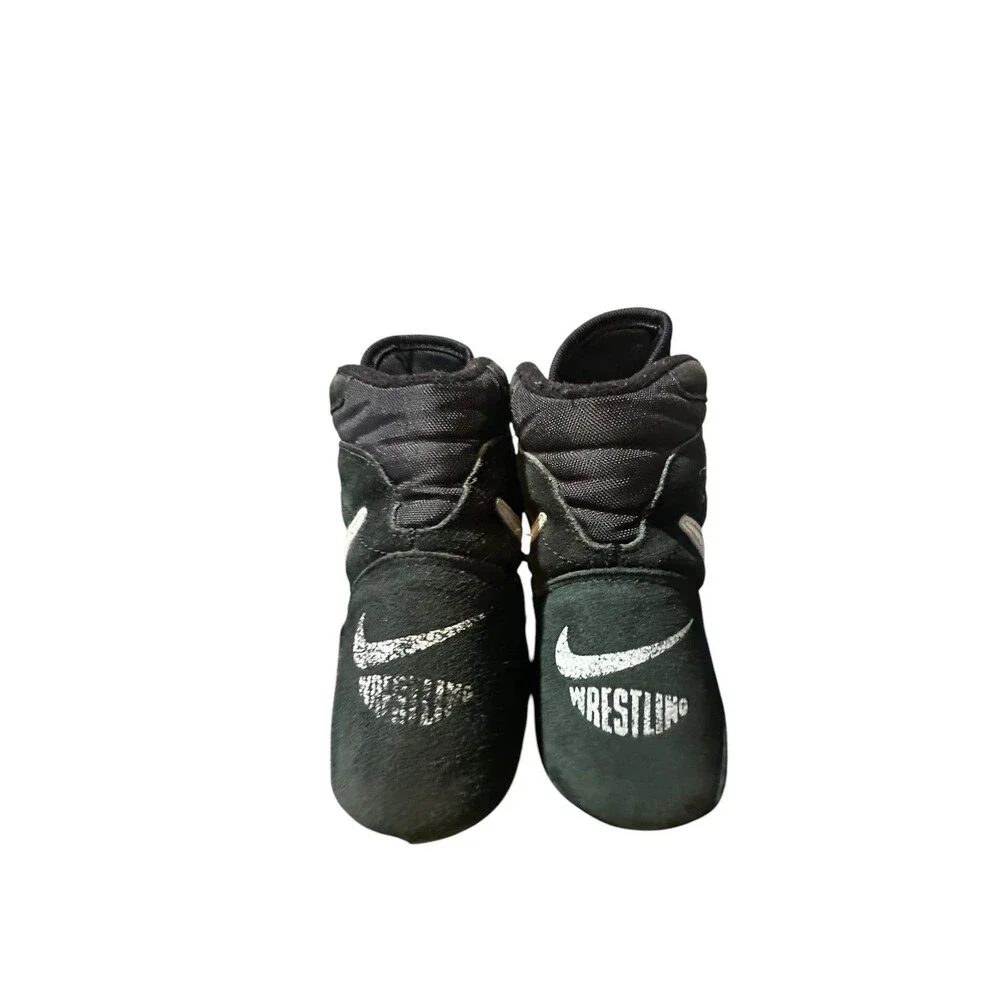 Vintage 1997 OG Nike Speedsweep Wrestling Shoes US Men’s 9 Black Suede Used Rare